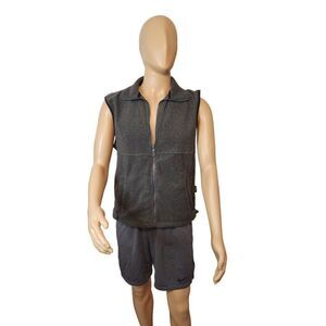 Men's Grey Medium Baru Sports Fleece Vest